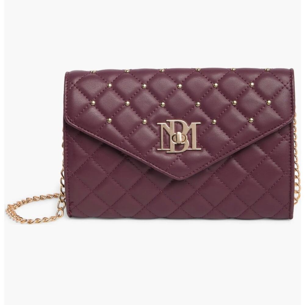 New Badgley Mischka Luxe Diamond-Quilted Crossbody Bag – Convertible & Chic